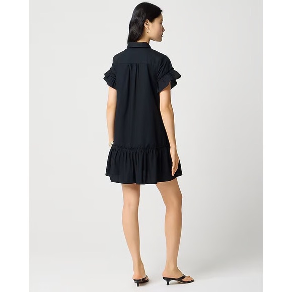 J Crew Factory Ruffle-sleeve mini shirt-dress - Picture 2 of 4